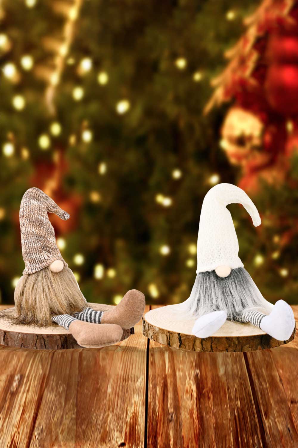 2-Pack Christmas Striped Faceless Gnomes