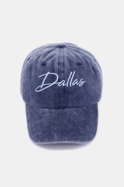 Gorra de béisbol lavada con bordado DALLAS de Zenana