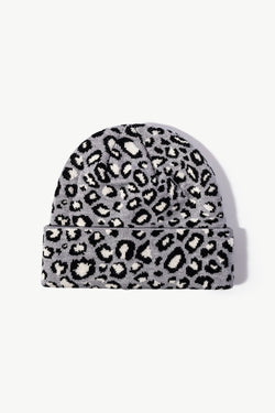 Gorro con puños y estampado de leopardo