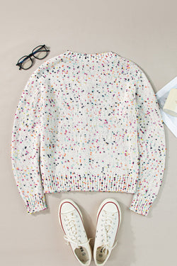 Confetti Button Up Long Sleeve Cardigan