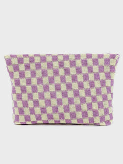 Zenana Checkered Makeup Clutch Bag