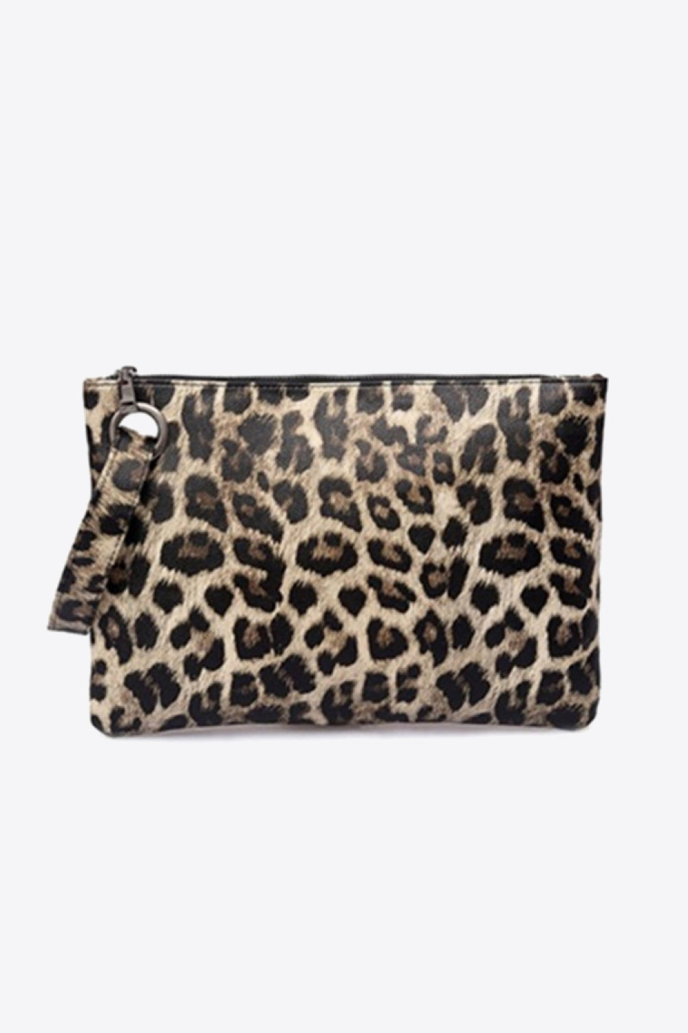 Cartera de piel sintética con diseño de leopardo