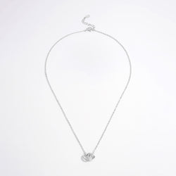 925 Sterling Silver Inlaid Zircon Heart Necklace