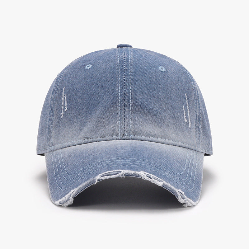 Gorra de béisbol ajustable desgastada y lavada