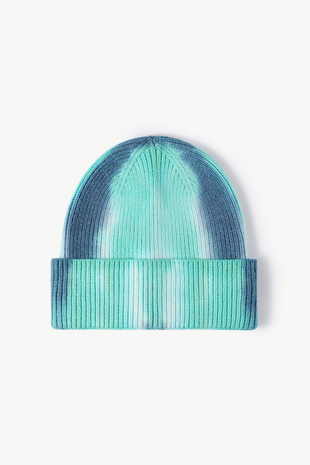 Gorro de punto con puños y efecto tie-dye