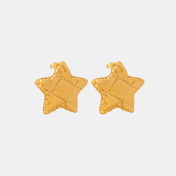 Titanium Steel Star Stud Earrings