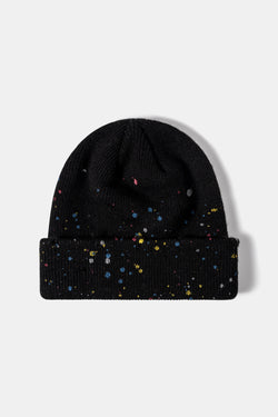 Gorro de punto acanalado con puños de confeti