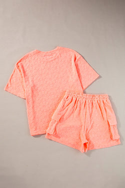 Round Neck Half Sleeve Top and Shorts Set