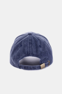 Zenana Washed Embroidered City Baseball Cap