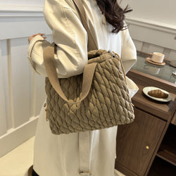 Drawstring Bubble Texture Tote Bag