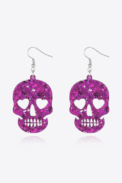 Acrylic Skull Drop Earrings