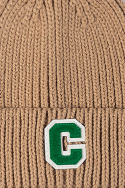 Letter C Patch Cuffed Beanie