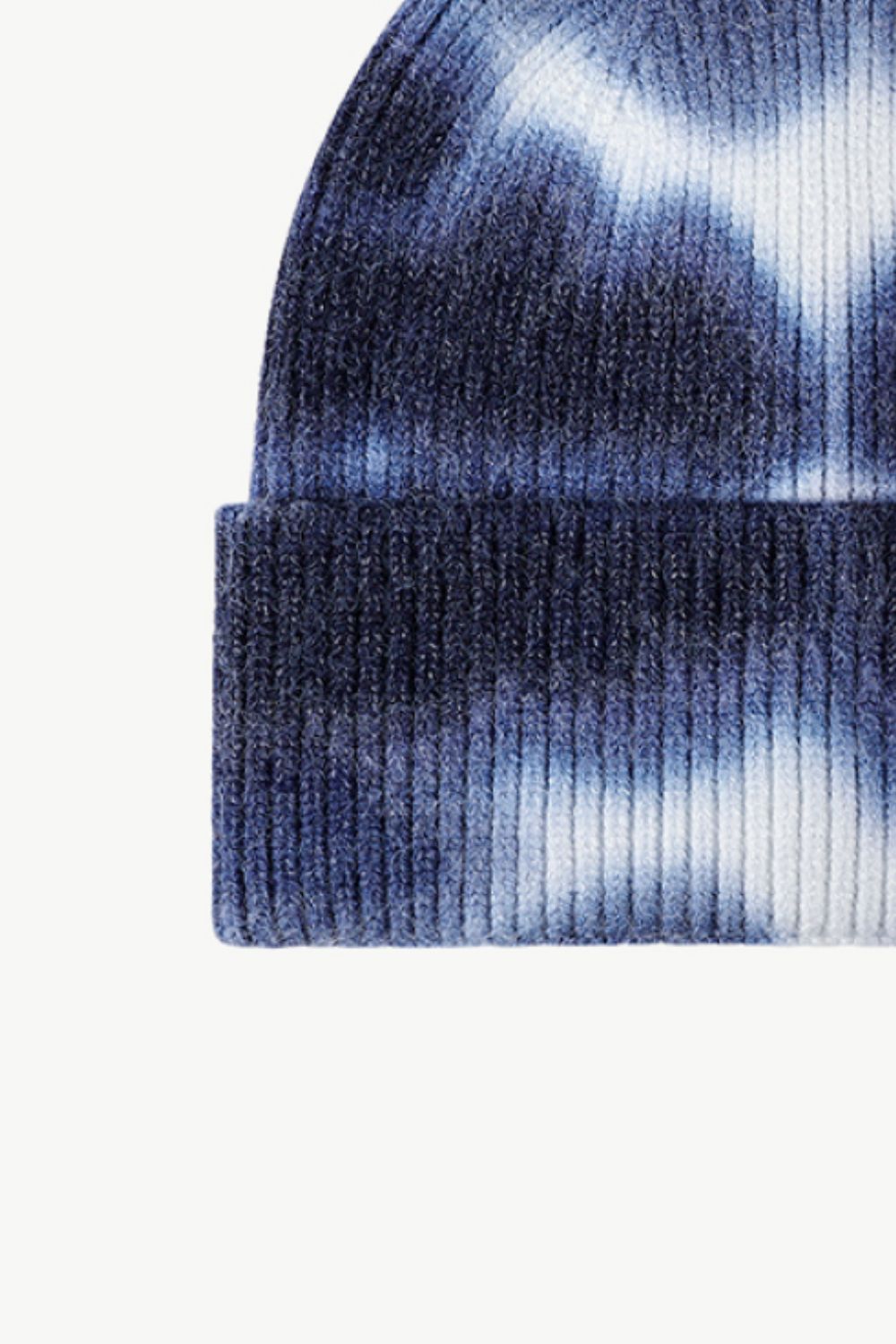 Gorro de punto con puños y efecto tie-dye