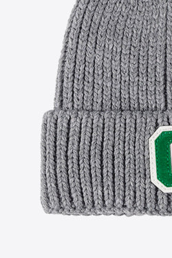 Letter C Patch Cuffed Beanie