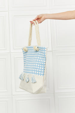 Bolso de mano con borlas y diseño de cita de picnic de Justin Taylor