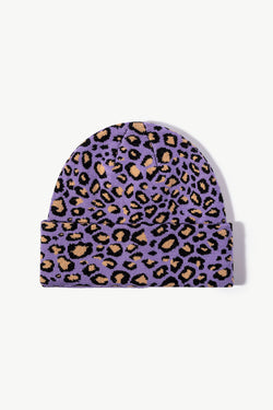 Gorro con puños y estampado de leopardo