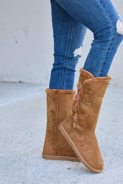 Botas planas con forro de piel cálida Forever Link