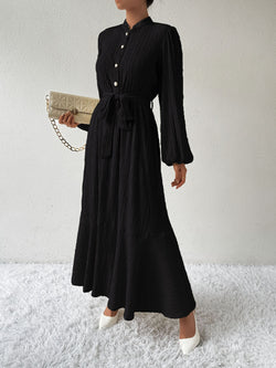 Honey Tie Waist Long Sleeve Dress