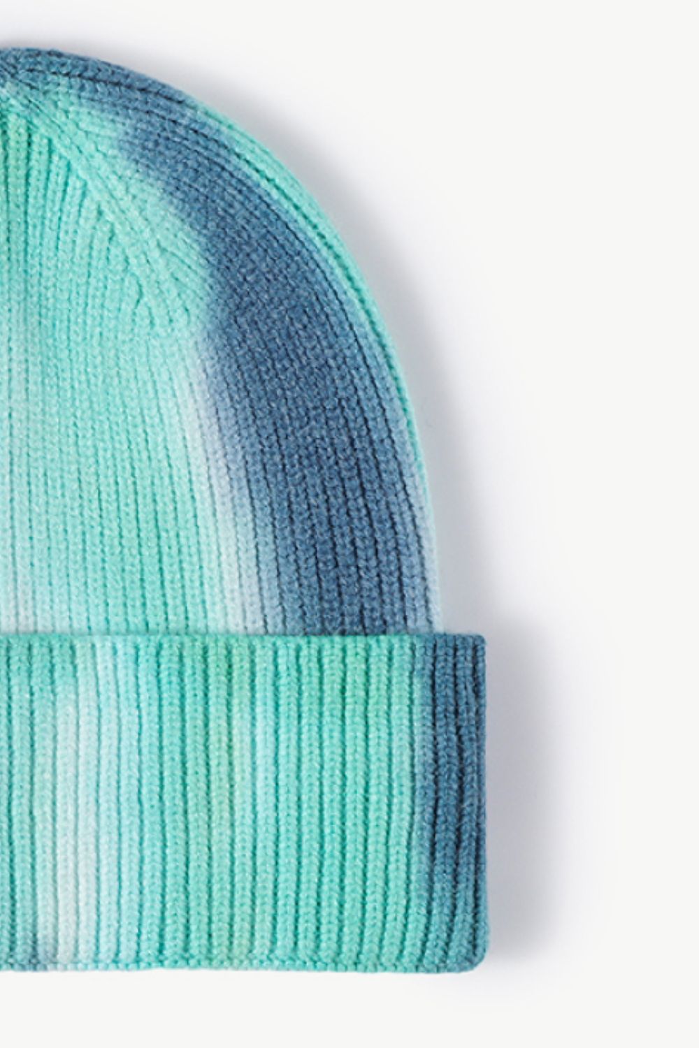 Gorro de punto con puños y efecto tie-dye