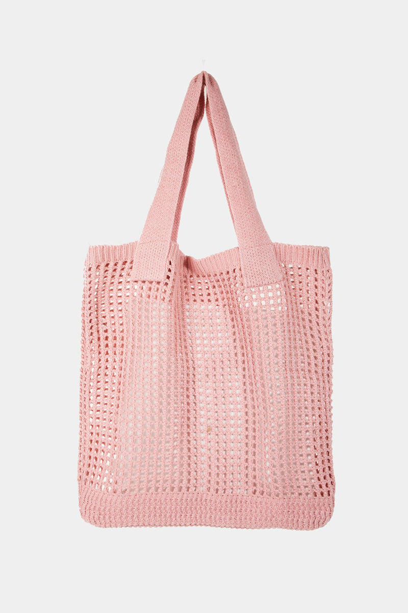 Bolso de mano de punto de crochet Fame Pointelle