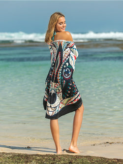 Vestido playero con tirantes finos estampado