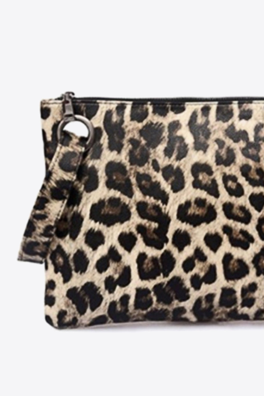 Cartera de piel sintética con diseño de leopardo