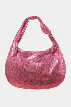 Bolso de mano con tachuelas de diamantes de imitación Fame