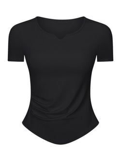 Millennia Notched Short Sleeve Active T-Shirt