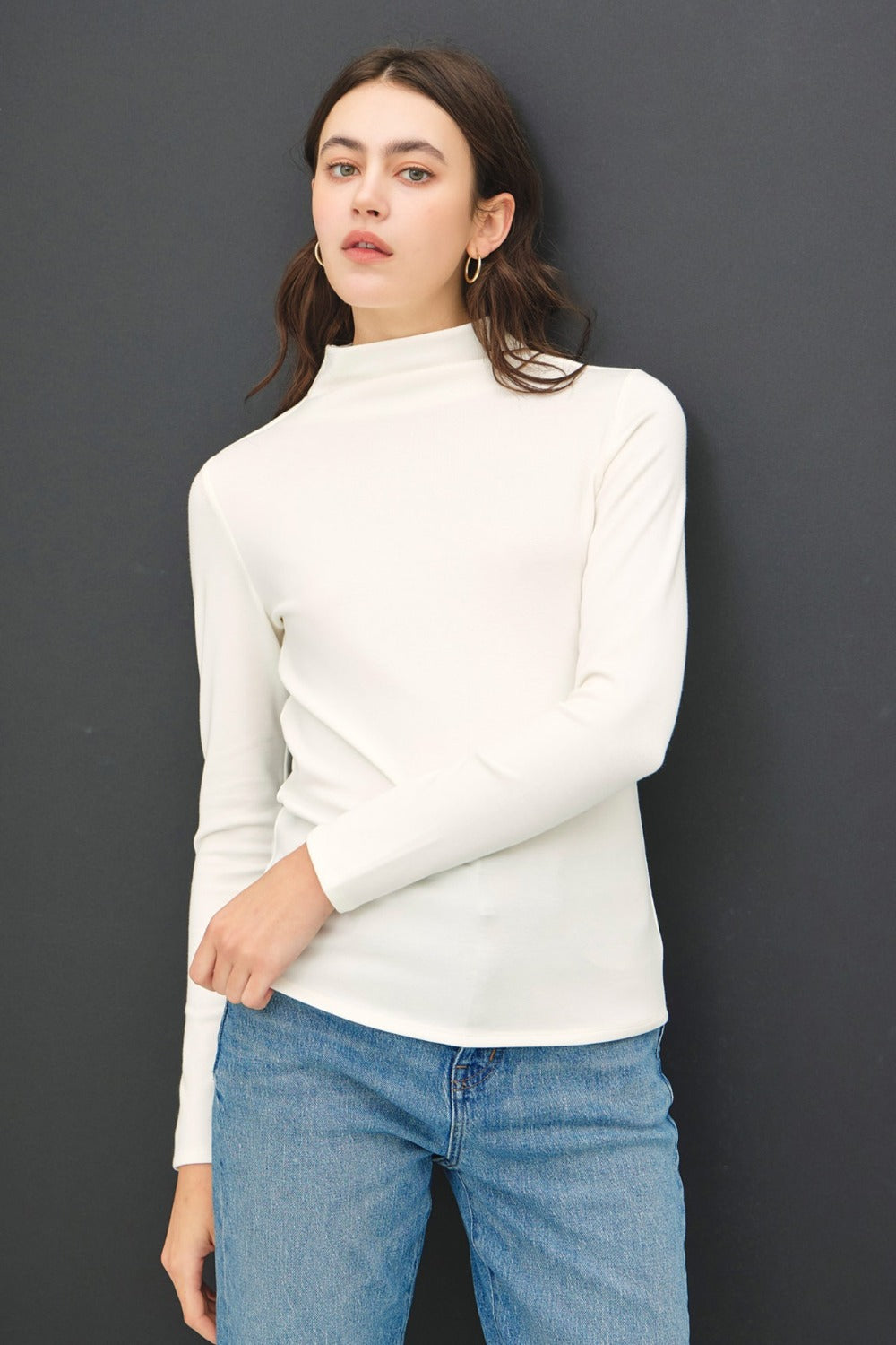 Be Cool Mock Neck Long Sleeve T-Shirt