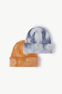 Gorro de canalé con puños y efecto tie-dye